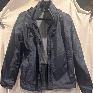 The North Face Navy Women's Hooded rain Jacket